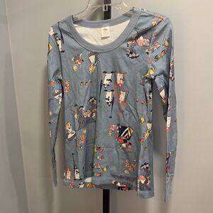 Hanna Andersson x Disney Alice in Wonderland Two Piece Pajama Set, size Medium